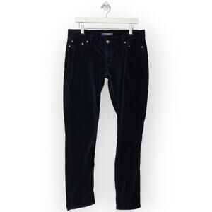 Levi’s 524 Too Superlow Black Velvet Low Rise Skinny Pants 8 Velour Grunge Indie